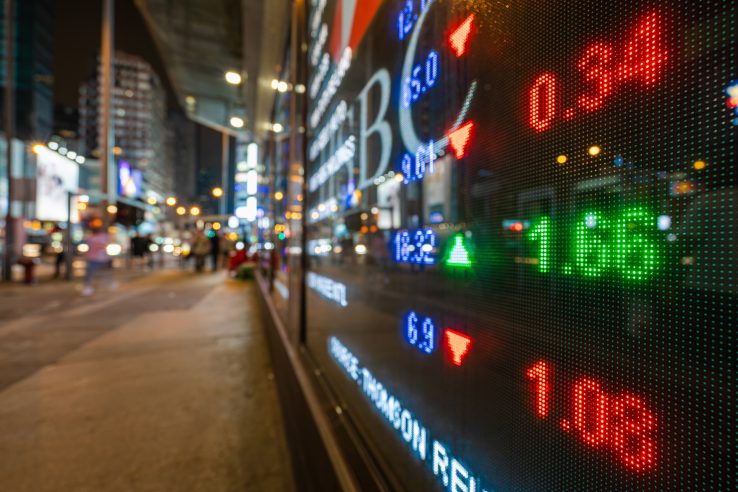 Hong Kong display stock market exchange and charts information v